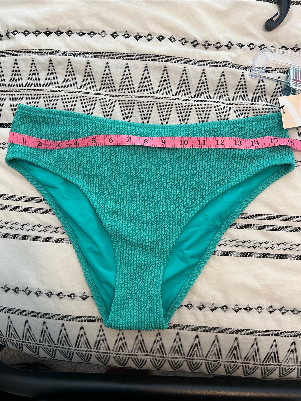 NWT Lively Textured Knot XL Bikini Top & High-Waist Bottoms Aqua size L - Picture 5 of 6